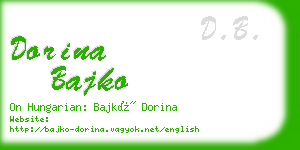 dorina bajko business card